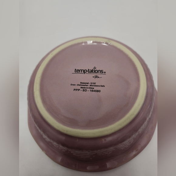 Set of 3 Temptations Cup Loaf Pan Bowl Christmas Trees Lavender Holiday - Picture 10 of 16